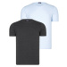 DUAL SET T8569 DEWBERRY BIKE COLLAR MENS T-SHIRT-BLUE-ANTHRACITE