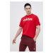 Bavlnené tričko adidas červená farba, s potlačou