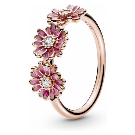Pandora Bronzový prsteň Ružové sedmokrásky 188792C01 52 mm