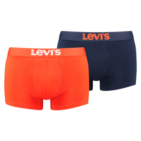 Levi's&reg; MEN SOLID BASIC TRUNK 2P Pánske boxerky, oranžová, veľkosť