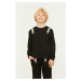 Trendyol Black Buckle Detailed Boy Knitted Tracksuit Set