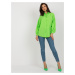 Light green oversize shirt with puffed sleeves