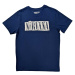 RockOff Nirvana Unisex bavlnené tričko : Box Logo - modré