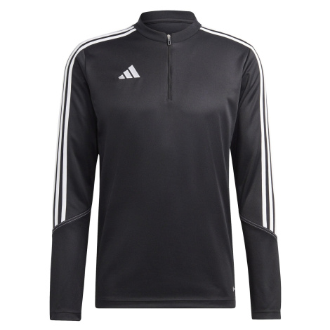 Tréningové tričko Tiro 23 Club so zipsom dlhý rukáv čierne Adidas