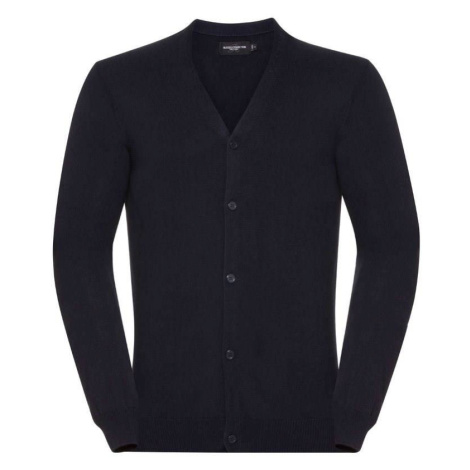 Men's classic and easy to care for, zipped sweater with neckline V R715M 50/50 50% Cotton 50% ac Russell
