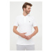 Bavlnené polo tričko Lacoste biela farba, jednofarebné