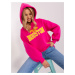 Fuchsia women's sweatshirt with inscription