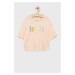 Detské bavlnené tričko Levi's ružová farba,