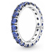 Pandora Trblietavý strieborný prsteň s modrými kryštálmi Eternity Timeless 190050C02 60 mm