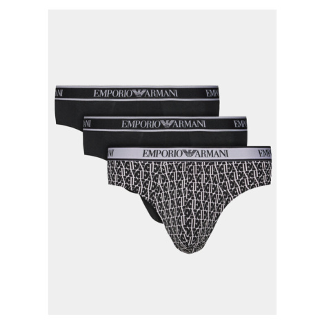 Emporio Armani Underwear Súprava 3 kusov slipov 112132 4R717 35421 Čierna