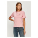 Bavlnené tričko Lacoste ružová farba