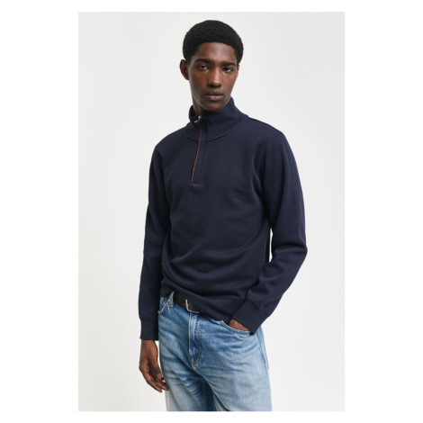 MIKINA GANT SACKER RIB HALF ZIP EVENING BLUE