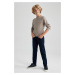 DEFACTO Boy Navy Blue Straight Leg Gabardine Trousers