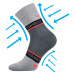 Voxx Fixan Unisex kompresné ponožky BM000000638600100960 svetlo šedá