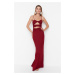 Trendyol Claret Red Detailed Evening & Graduation Dress