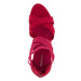 Červené sandále na klinovom podpätku Graceland