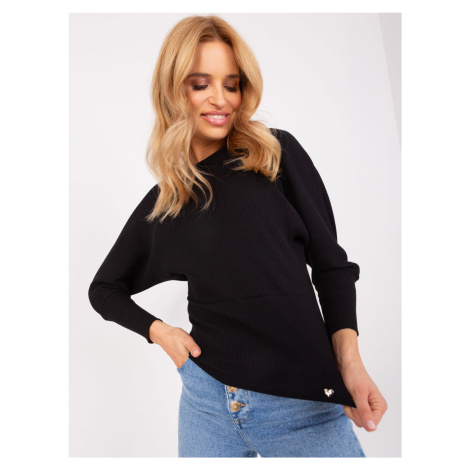 Basic black cotton blouse BASIC FEEL GOOD