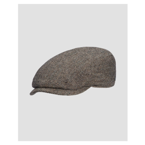 Pánska Bekovka Stetson Driver Cap Wool Herringbone Sivá