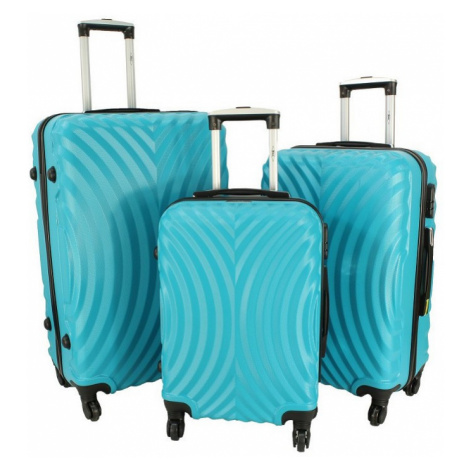 Tyrkysová sada 3 luxusných kufrov "Infinity" - M, L, XL