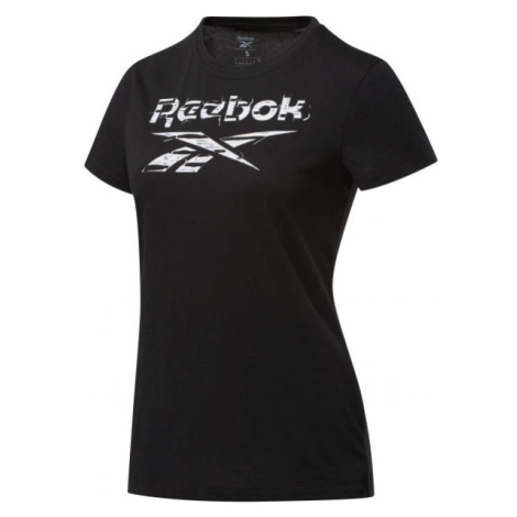 Reebok TE GRAPHIC TEE STACK LOGO Dámske tričko, čierna, veľkosť