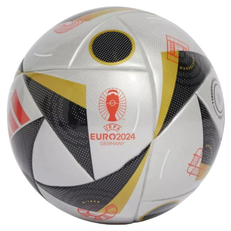 Strieborno-čierna futbalová lopta adidas Fussballliebe Finale Euro 2024 Mini Ball IX4048