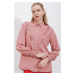 Bigdart 20223 Frilly Long Sleeve Shirt - Pale Pink