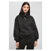 Women's Oversized High Neck Troyer Crew Black