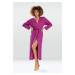 DKaren Housecoat Melissa Fuchsia