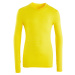 Detské spodné tričko na futbal Keepdry 500 s dlhými rukávmi žlté