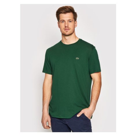 Lacoste Tričko TH6709 Zelená Regular Fit