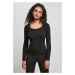 Women's sweater with a wide neckline, black