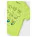 Detské bavlnené tričko Mayoral zelená farba, s potlačou