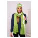 Women's set with scarf Jagna K356 pistachio