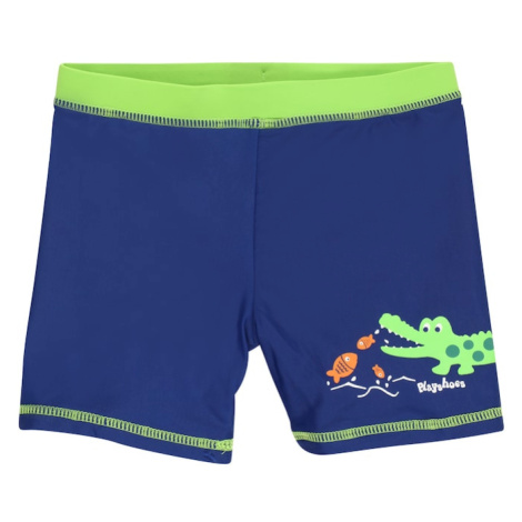 PLAYSHOES Plavecké šortky 'Krokodil'  kráľovská modrá / neónovo zelená / pastelovo oranžová