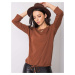 Women's brown cotton blouse