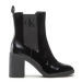 Calvin Klein Jeans Členková obuv Block Heel Boot Naplak YW0YW00856 Čierna