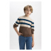 DEFACTO Boy's Crew Neck Striped Sweater