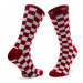 Vans Vysoké pánske ponožky Checkerboard Crew VN0A3H3ORLM1 Červená