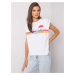 Women's white cotton T-shirt with print