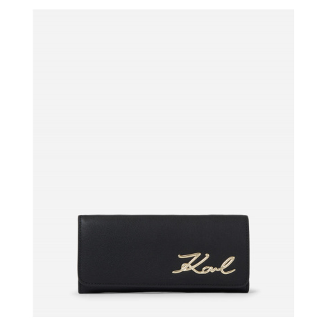 Peňaženka Karl Lagerfeld K/Signature Cont Flap Wallet Čierna