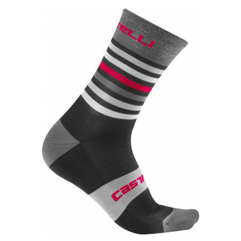 CASTELLI Cyklistické ponožky klasické - GREGGE 15 - čierna/červená