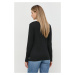 Bavlnené tričko s dlhým rukávom Armani Exchange čierna farba,