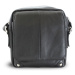 Malý čierny kožený pánsky crossbag 215-1919-60