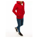 Red men's softshell jacket with hood TX3652