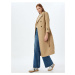 Koton Double-breasted Buttoned Trench Coat with Belt Detail