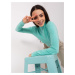 Women's mint turtleneck with viscose