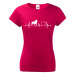 Dámské tričko pre milovníkov psov s potlačou Pitbulla - darček pre psíčkarov