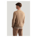 SVETER GANT COTTON PIQUE C-NECK DARK KHAKI