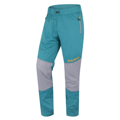 Men's softshell pants HUSKY Kala M turquoise/brown