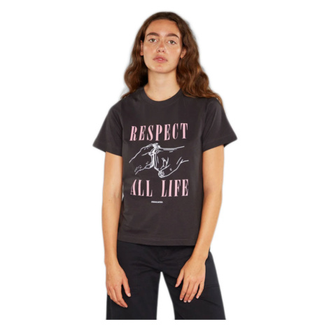 Dedicated T-shirt Mysen Respect Life Charcoal Dámske - Tričká Dedicated - Sivá - 16993-S - Size: